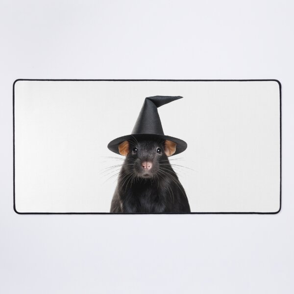 Item preview, Rat Wearing Halloween Witch Hat designed and sold by LazyOwlStore.