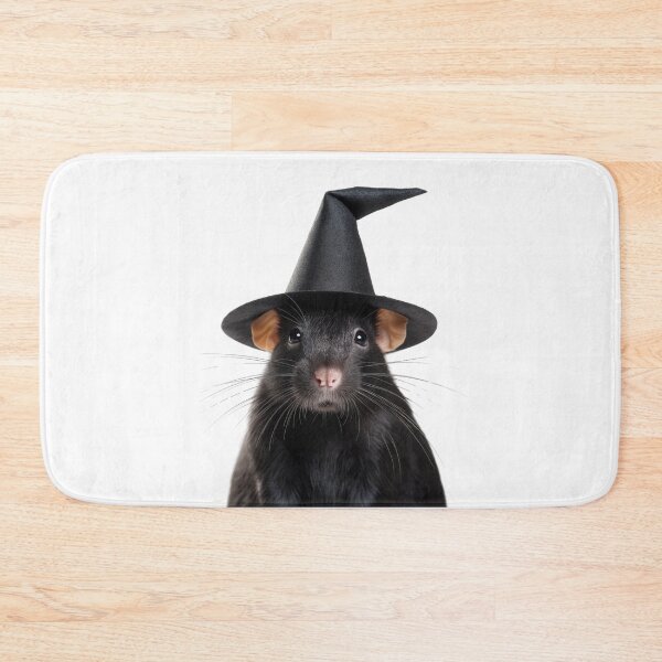 Item preview, Rat Wearing Halloween Witch Hat designed and sold by LazyOwlStore.