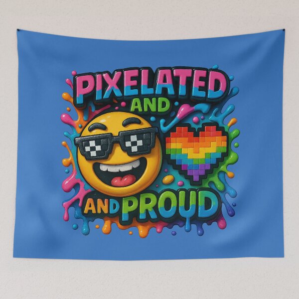 Item preview, Pixel art with pride – rainbow style designed and sold by Girih.
