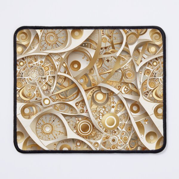 Item preview, Intricate Golden Abstract Design Featuring Geometric and Swirling Patterns designed and sold by CoolPixels.