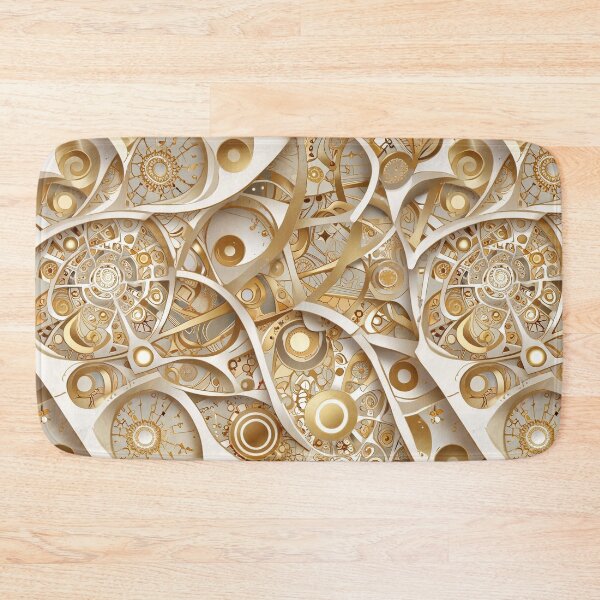 Item preview, Intricate Golden Abstract Design Featuring Geometric and Swirling Patterns designed and sold by CoolPixels.