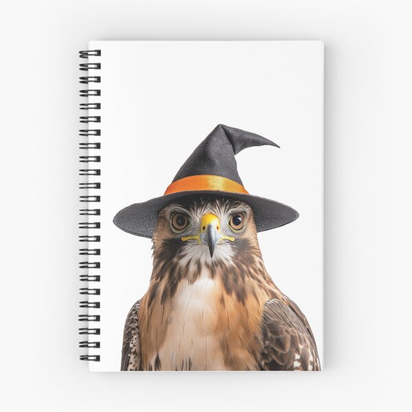 Item preview, Red-tailed hawk bird Wearing Halloween Witch Hat designed and sold by LazyOwlStore.