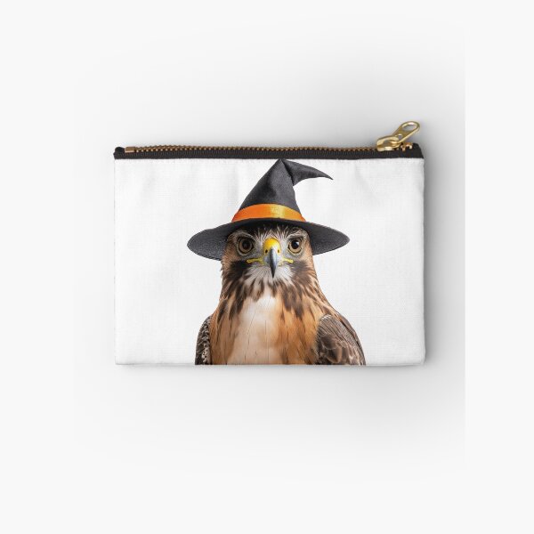 Item preview, Red-tailed hawk bird Wearing Halloween Witch Hat designed and sold by LazyOwlStore.