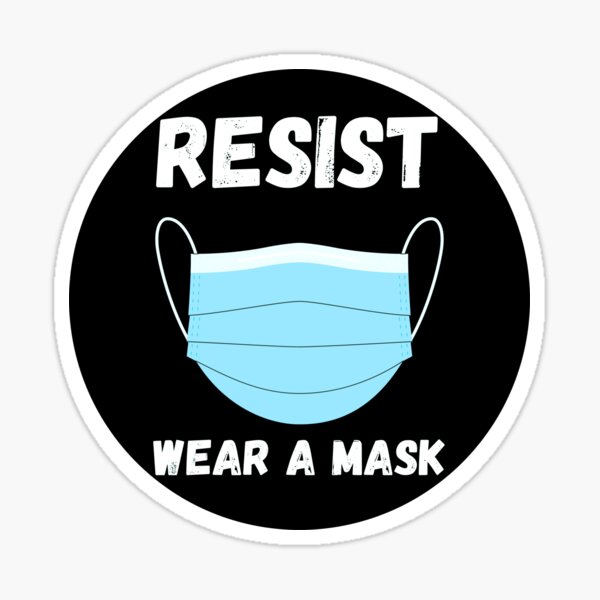 Artikel-Vorschau von Widerstehen Sie dem Faschismus, tragen Sie eine Maske (weiß), designt und verkauft von VenomousParrot.