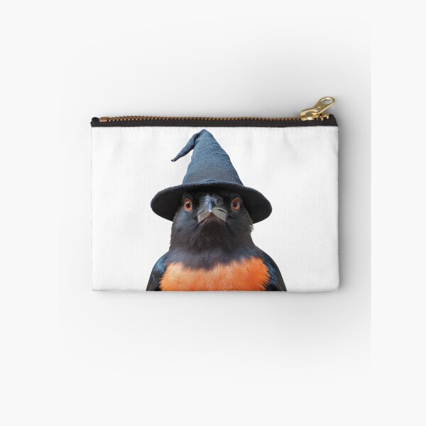 Item preview, Red-winged Blackbird Wearing Halloween Witch Hat designed and sold by LazyOwlStore.