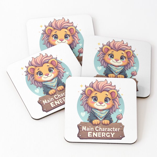 Item preview, Main Character Energy – Kawaii Punk Lion by LaLi Designs designed and sold by LaLi-Designs.