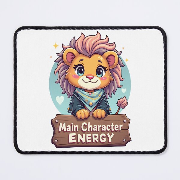 Item preview, Main Character Energy – Kawaii Punk Lion by LaLi Designs designed and sold by LaLi-Designs.