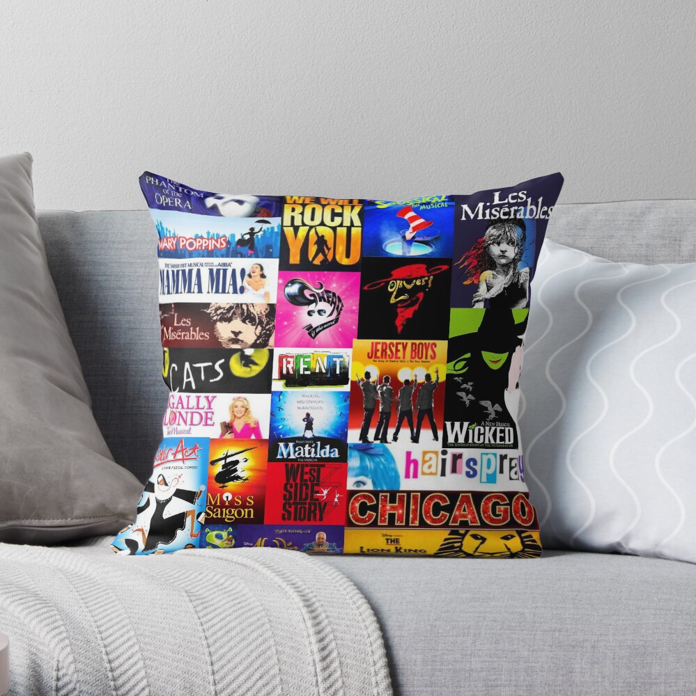 Musicals Throw Pillow