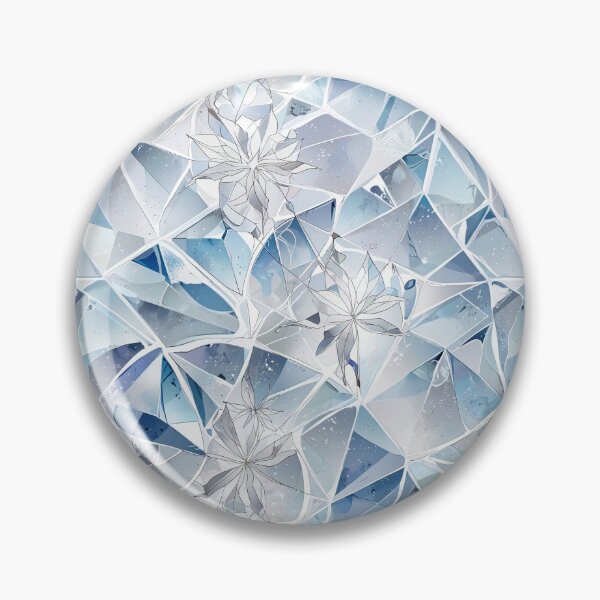 Item preview, Abstract Geometric Floral Design with Icy Blue Tones designed and sold by CoolPixels.