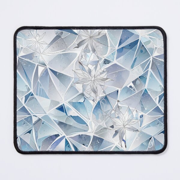 Item preview, Abstract Geometric Floral Design with Icy Blue Tones designed and sold by CoolPixels.