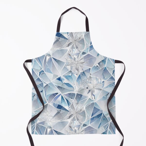 Item preview, Abstract Geometric Floral Design with Icy Blue Tones designed and sold by CoolPixels.
