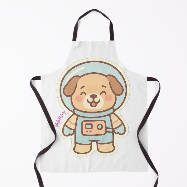 Artikelvorschau, Niedlicher Pastell-Hund-Astronaut-Aufkleber – Kawaii Space Pup Ein süßer Hunde-Astronaut mit glücklichem Gesicht – Pastellfarben im Aufkleberstil, zentrierte Komposition auf transparentem Hintergrund entworfen und verkauft von Sukree.m.