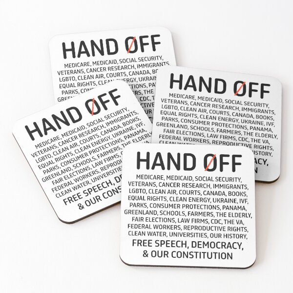 Item preview,  Hands Off Protest, Political Activism, Save Public Lands Medicare Social Security Free Speech Environmental Rights, fdt, foxtrot delta tango designed and sold by toongstudio.