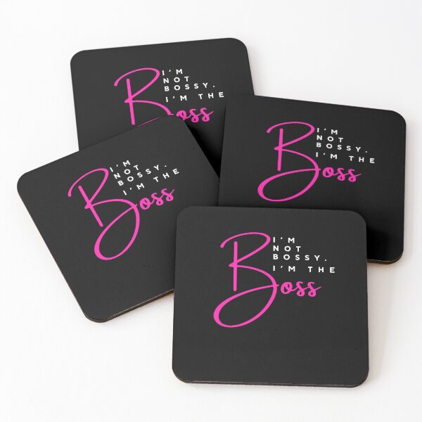 Item preview, I'm not bossy. I'm the boss - Lady Boss Black Pink designed and sold by UnitedWeWear.