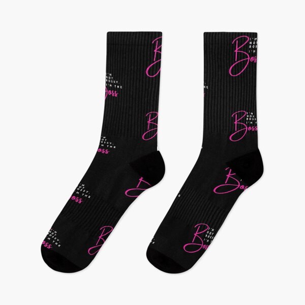 Item preview, I'm not bossy. I'm the boss - Lady Boss Black Pink designed and sold by UnitedWeWear.