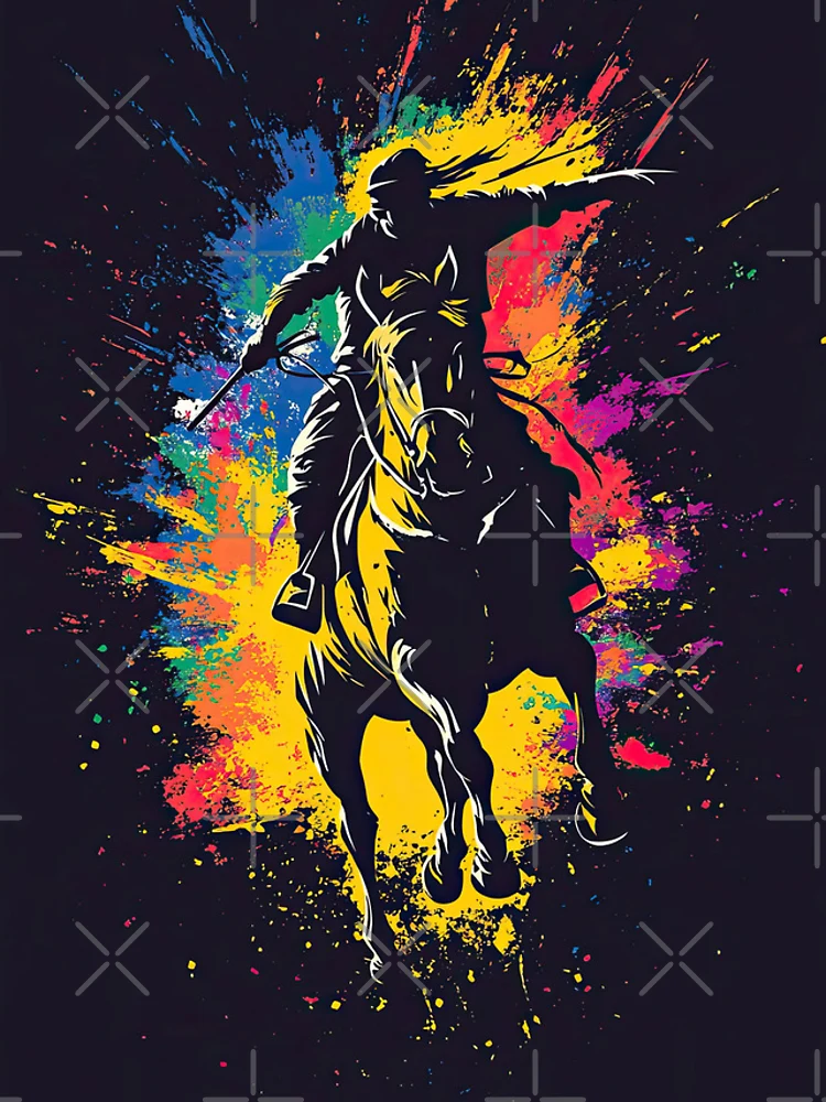 Thumbnail 4 of 4, iPhone Case, Fierce Rider Charging Into Exploding Color Storm designed and sold by Piotrek0001.