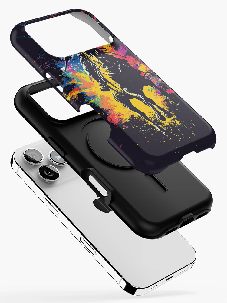Thumbnail 2 of 4, iPhone Case, Fierce Rider Charging Into Exploding Color Storm designed and sold by Piotrek0001.
