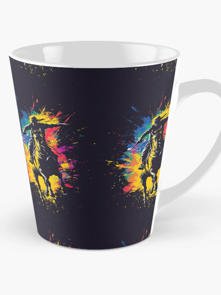 Thumbnail 1 of 4, Coffee Mug, Fierce Rider Charging Into Exploding Color Storm designed and sold by Piotrek0001.