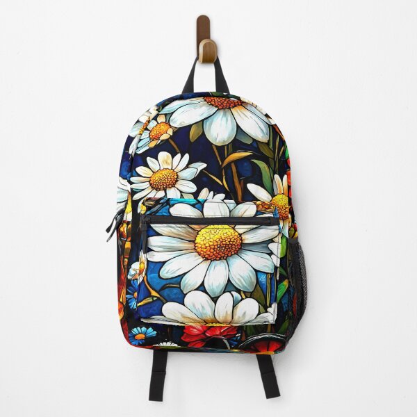 Item preview, Stained Glass Daisy Flower Art – Colorful Floral Window designed and sold by Taans-Creation.