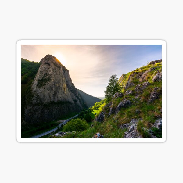 road in Canyon of Trascau mountains Sticker