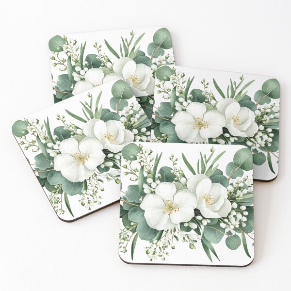 Item preview, Eucalyptus and Jasmine Watercolor Illustration 2 designed and sold by SparroCreative.