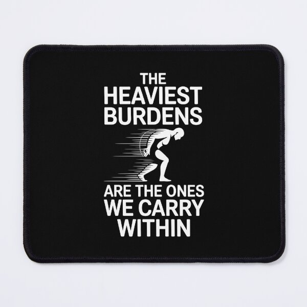 Item preview, The Heaviest Burdens Are The Ones We Carry Within - This gift is perfect for those facing emotional struggles who appreciate deep and inspiring messages. designed and sold by ZyziowskyArt.