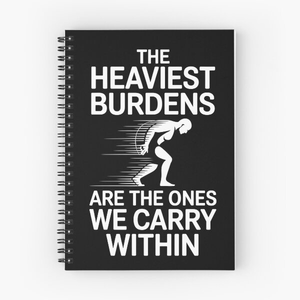 Item preview, The Heaviest Burdens Are The Ones We Carry Within - This gift is perfect for those facing emotional struggles who appreciate deep and inspiring messages. designed and sold by ZyziowskyArt.