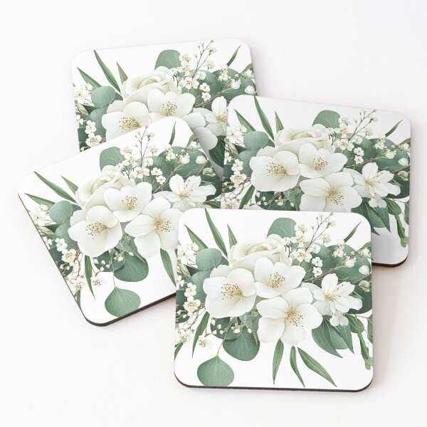 Item preview, Eucalyptus and Jasmine Watercolor Illustration 3 designed and sold by SparroCreative.