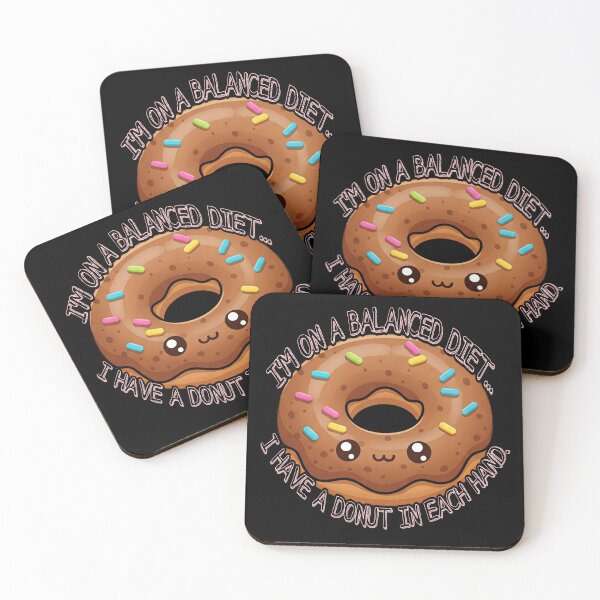 Item preview, I'm on balanced diet... I have a donut in each hand. designed and sold by Megaera8.