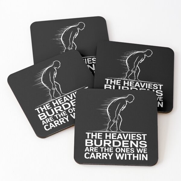 Item preview, The Heaviest Burdens Are The Ones We Carry Within - This gift is perfect for those facing emotional struggles who appreciate deep and inspiring messages. designed and sold by ZyziowskyArt.