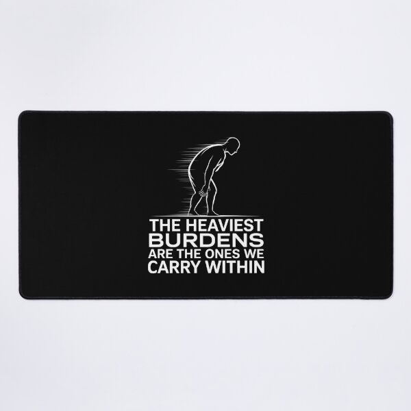 Item preview, The Heaviest Burdens Are The Ones We Carry Within - This gift is perfect for those facing emotional struggles who appreciate deep and inspiring messages. designed and sold by ZyziowskyArt.