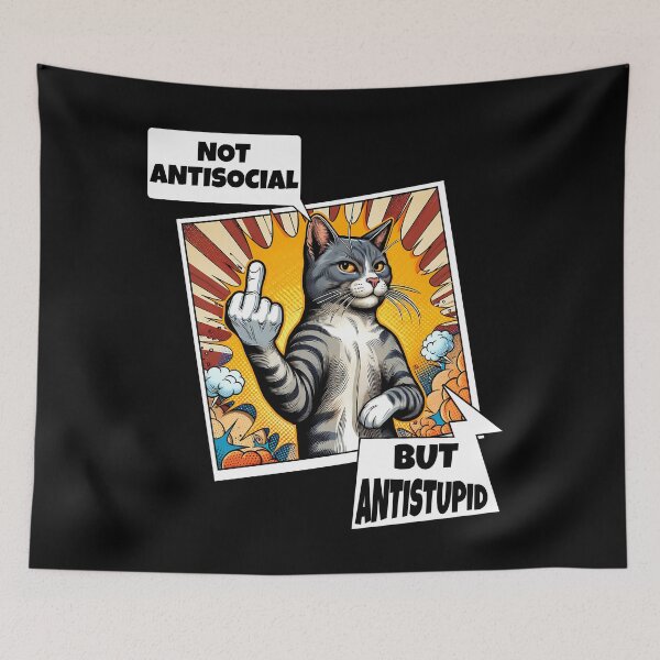 Item preview, Not antisocial but anti-stupid designed and sold by Ultimate-Rabbit.