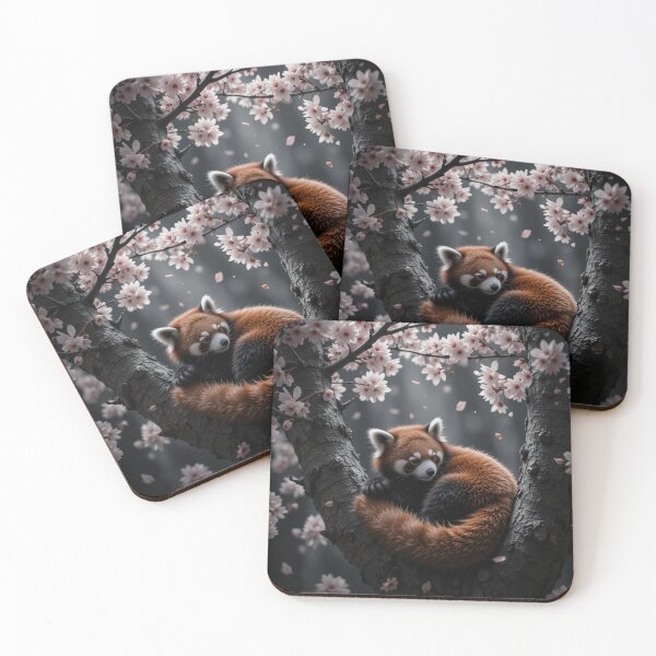 Item preview, red panda rests comfortably on a tree branch designed and sold by InezPhotography.