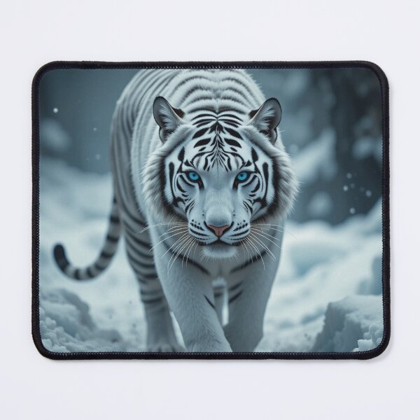 Item preview, majestic white tiger with striking blue eyes designed and sold by InezPhotography.