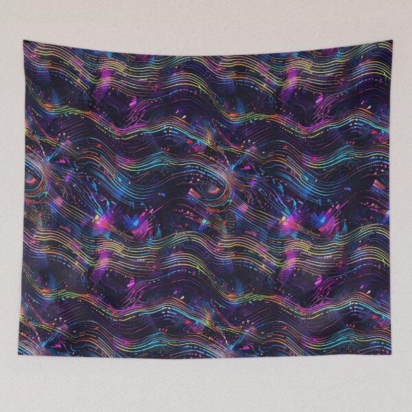 Item preview, Electronic music rhythms visualized as geometric waves designed and sold by CoolPixels.