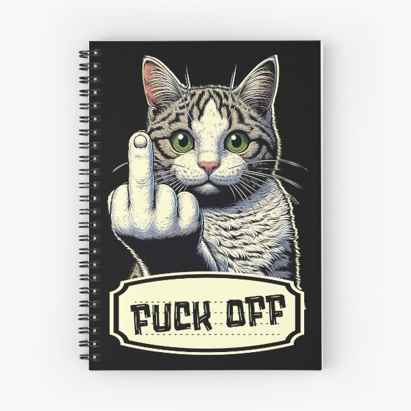 Item preview, Piss off - cat shows the middle finger designed and sold by Ultimate-Rabbit.