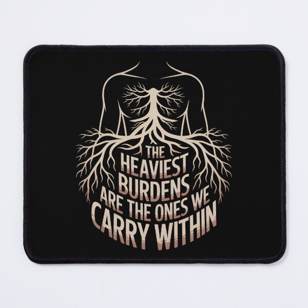 Item preview, The Heaviest Burdens Are The Ones We Carry Within - This gift is perfect for those facing emotional struggles who appreciate deep and inspiring messages. designed and sold by ZyziowskyArt.