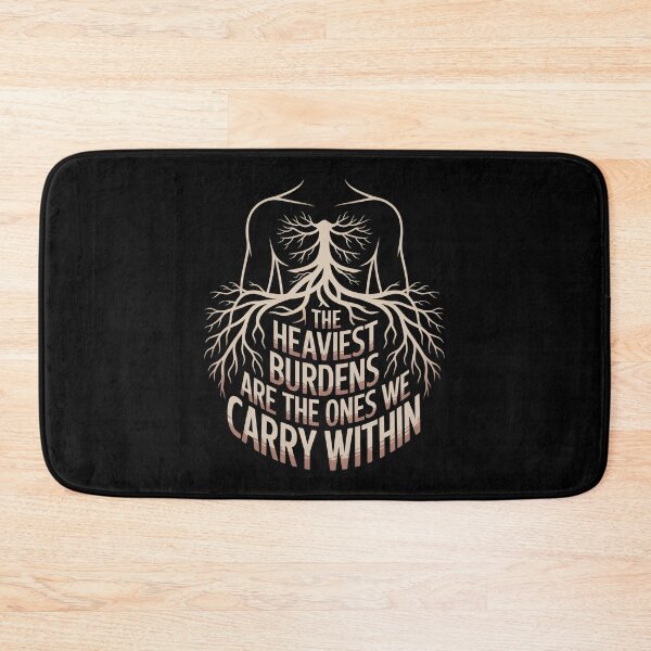 Item preview, The Heaviest Burdens Are The Ones We Carry Within - This gift is perfect for those facing emotional struggles who appreciate deep and inspiring messages. designed and sold by ZyziowskyArt.