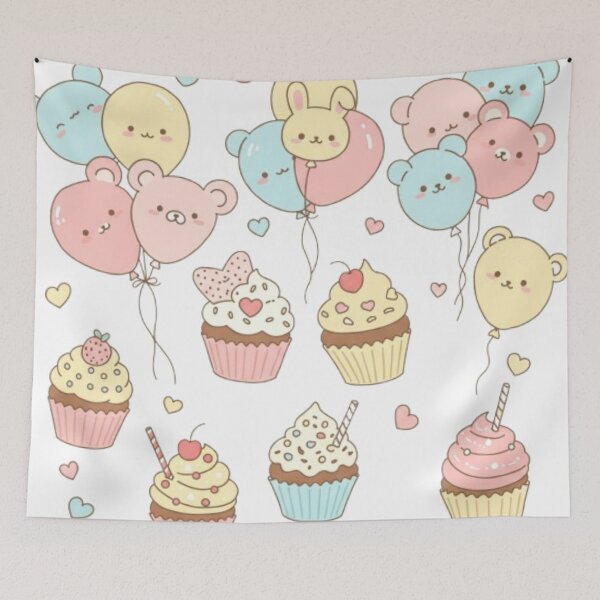 Item preview, Balloons and Cupcakes Party designed and sold by IsabellShop.
