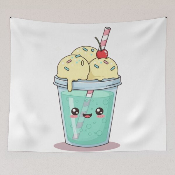 Item preview, Bubbly Soda with Straw and Ice Cream designed and sold by IsabellShop.