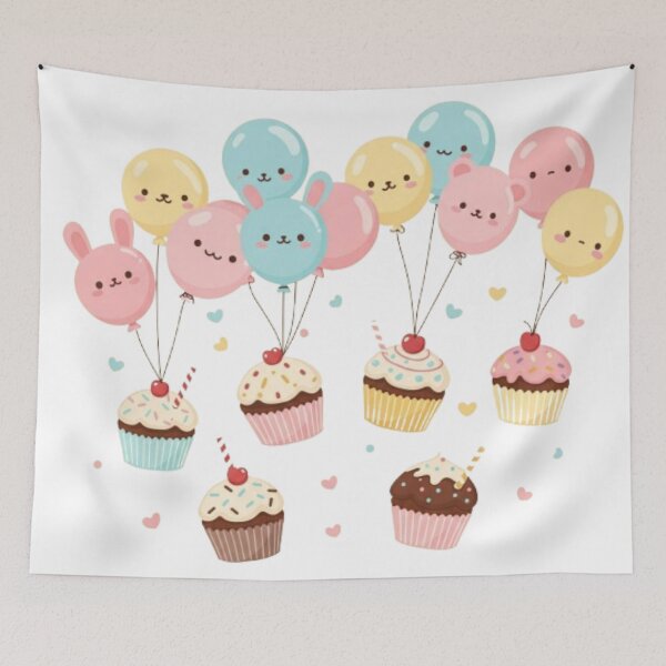 Item preview, Balloons and Cupcakes Party designed and sold by IsabellShop.