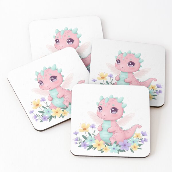 Item preview, Cute Baby Dragon with Flowers designed and sold by IsabellShop.