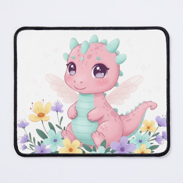 Item preview, Cute Baby Dragon with Flowers designed and sold by IsabellShop.