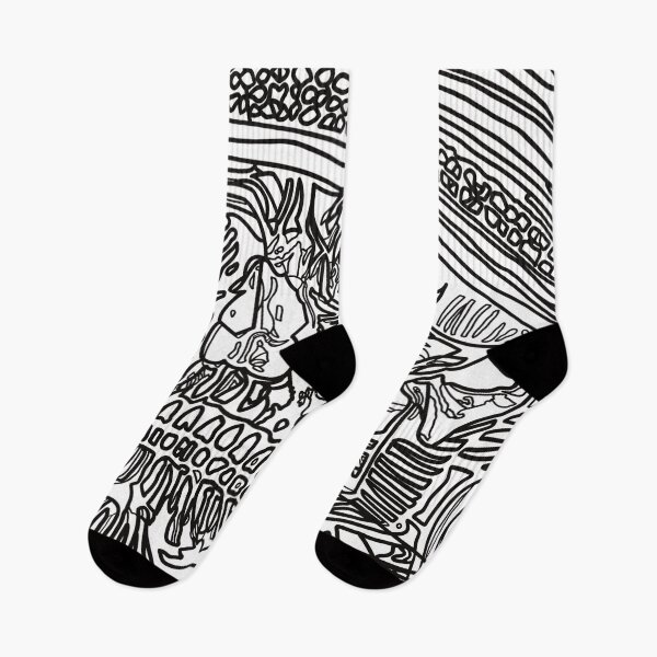 Item preview, Expressive Swirl Sugar Skull Black and White Line Art Drawing clooring page designed and sold by chuckletuckle.