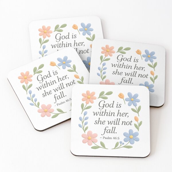 Item preview, Psalm 46:5 –God Is Within Her, She Will Not Fall designed and sold by Luxe & Lovely Finds.