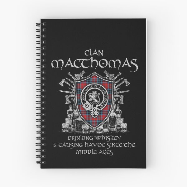Item preview, Clan MacThomas Red drinking whiskey and causing havoc heritage crest tartan plaid designed and sold by Clan1093.