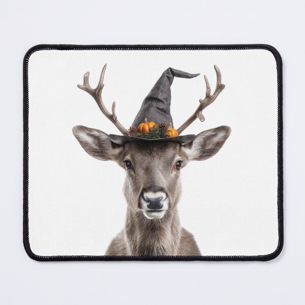Item preview, Reindeer Wearing Halloween Witch Hat designed and sold by LazyOwlStore.