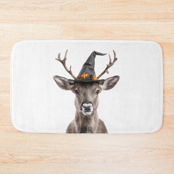 Item preview, Reindeer Wearing Halloween Witch Hat designed and sold by LazyOwlStore.