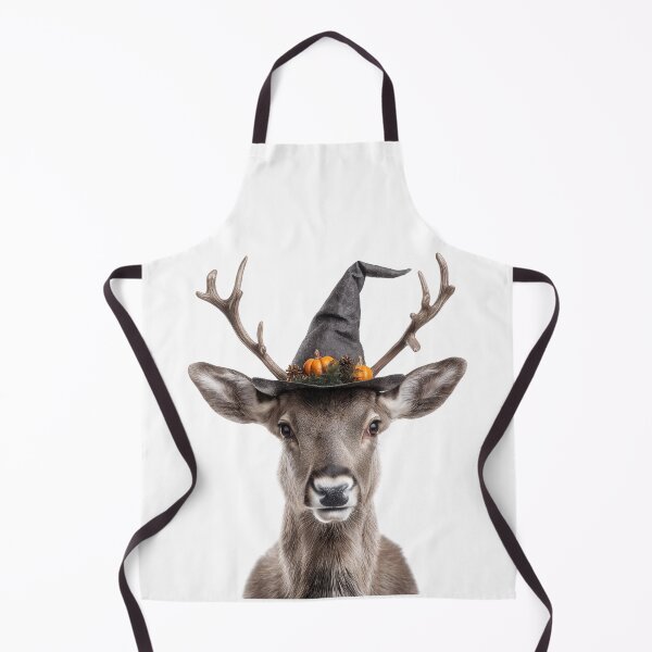 Item preview, Reindeer Wearing Halloween Witch Hat designed and sold by LazyOwlStore.