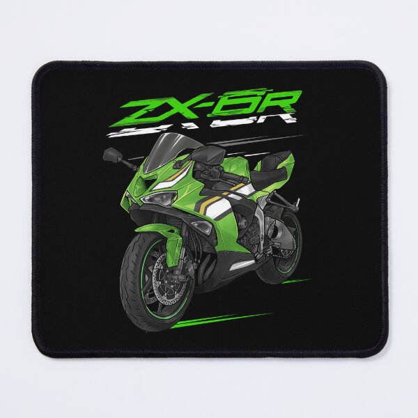 Item preview, Kawasaki Ninja ZX-6R 2025 (Lime Green & Ebony  Pearl & Blizzard White) for Motorcycle Riders designed and sold by MotoApparelHub.
